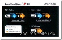 Smart Card - Kurzbedienungsanleitung im Kreditkartenformat zum Mitnehmen